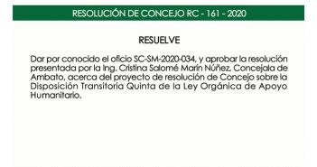 Resolución RC-161-2020