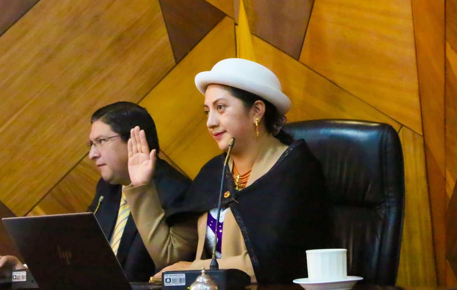 Alcaldesa Diana Caiza votó a favor de la remisión de intereses.