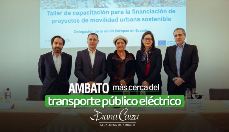 Ambato más cerca del transporte público eléctrico