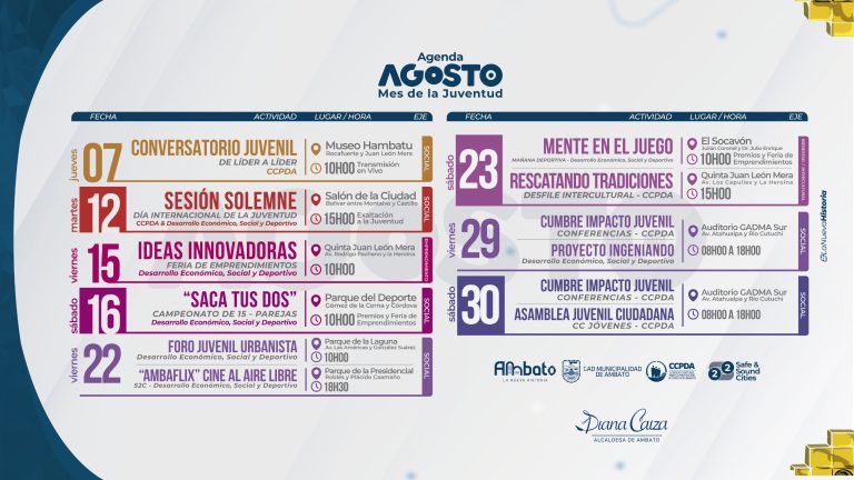 AGOSTO CELEBRA LA FUERZA TRANSFORMADORA DE LA JUVENTUD AMBATEÑA