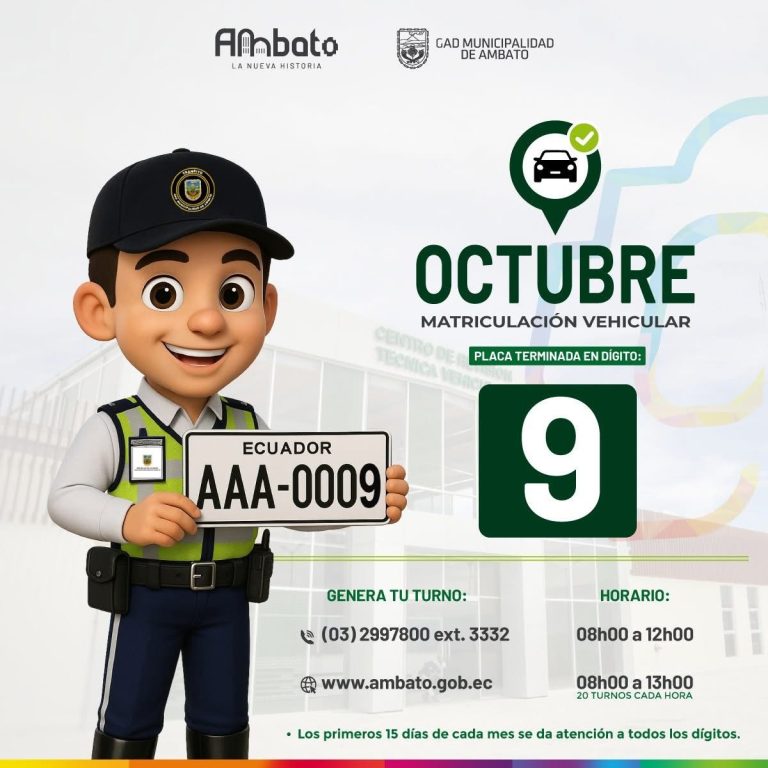 MATRICULACIÓN VEHICULAR 2025 AVANZA CON NORMALIDAD EN AMBATO