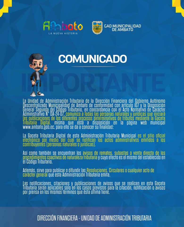 COMUNICADO GACETA TRIBUTARIA DIGITAL -03